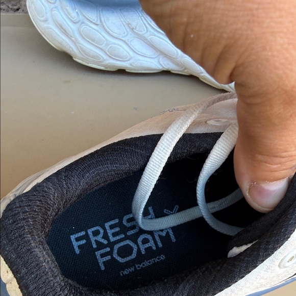 New Balance White and Blue Athletic Shoes - Picture 3 of 7